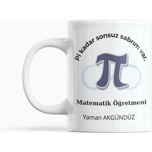 🎁 Pi Temalı Esprili Matematik Öğretmeni Kişiye Özel Hediyelik Tasarım Kupa Bardak  🎁