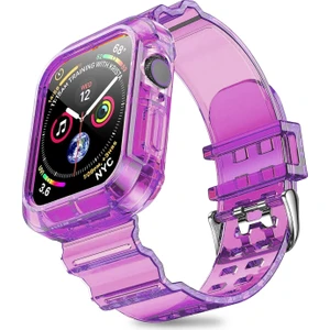 Apple Watch Seri 10 42MM Uyumlu Silikon Kordon ve Kasa Koruyucu