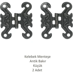 Bakır Dekoratif Kelebek Menteşe Küçük 2 Adet (4,2cm x 3,5cm)