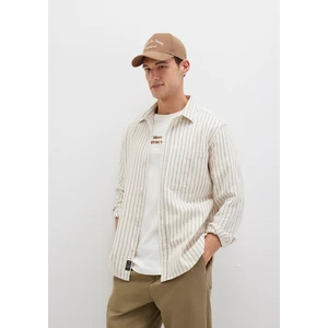 Çizgili Bej Gömlek 0211702-90923