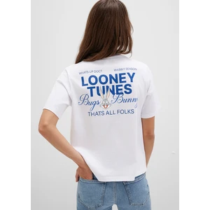 Bugs Bunny Baskılı Beyaz Tişört 1613667-620