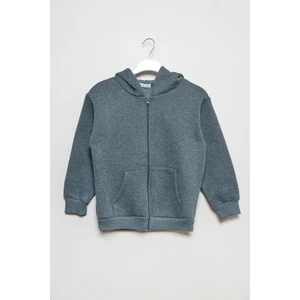 Kapüşonlu Fermuarlı Unisex Çocuk Sweatshirt