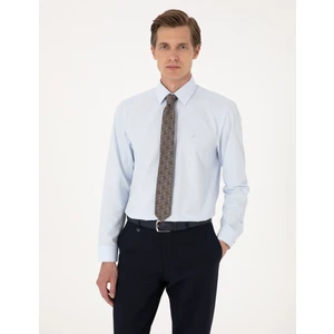 Pierre Cardin Erkek Açık Mavi Slim Fit Uzun Kollu Basic Gömlek 50316734-VR003