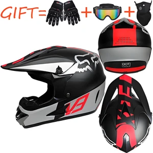 Erkek ve Kadın Yetişkin Evrensel Motosiklet Kaskı Dağ Bisikleti Off-Road Kask Seti Dört Mevsim (Yurt Dışından)