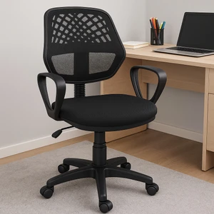 Ergonomik File Sırtlı Çalışma Koltuğu-Bel Destekli, Ayarlanabilir Yükseklik, Ofis & Ev Kullanımı Için Uygun