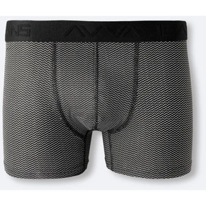 Erkek Siyah Pamuklu Esnek Desenli Boxer A32y9503