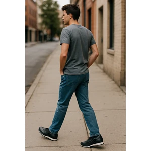 GR0022 Hakiki Yumuşak Deri Ortopedik Hafif Poli Taban Gizli Bağcıklı Sneaker Erkek Ayakkabı