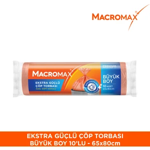 Ekstra Güçlü Çöp Torbası Büyük Boy (65x80 cm), Soft Kokulu 10 Adet
