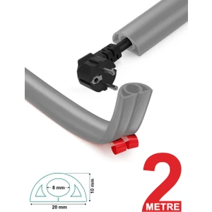 Esnek Kablo Kanalı Gri / GT-KK04 