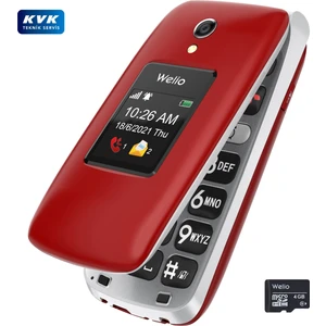Wkey T300 Siyah Tuşlu Kapaklı Cep Telefonu Kameralı Asker Telefonu Yaşlı Telefonu (Kvk Garantili)