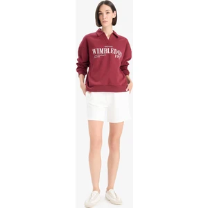 Beli Bağcıklı Basic Düz Bermuda Şort F7997AX25AU