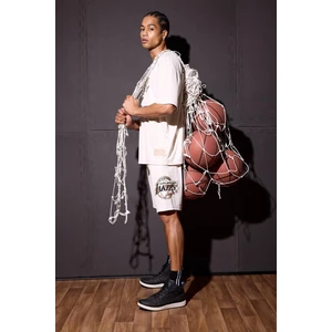 DeFactoFit NBA Los Angeles Lakers Standart Fit Kısa Paça Şort E0368AX25SP