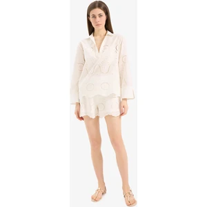 %100 Pamuk Regular Fit Brode Plaj Şortu E0599AX25SM