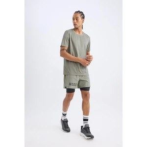 DeFactoFit Slim Fit Dar Kesim Fermuarlı Telefon Cepli Sporcu Taytlı Şort Z2147AZ25SP