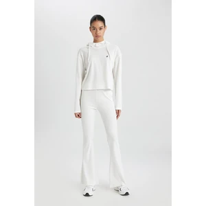 DeFactoFit Flare Fit İspanyol Paça Standart Boy Ribana İnce Pantolon B9023AX24SM