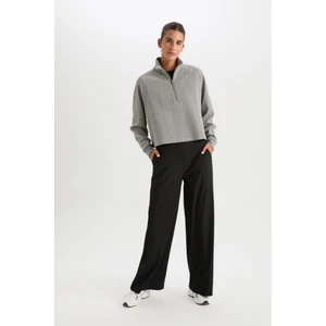 DeFactoFit Wide Leg Geniş Paça Cepli Sporcu Dokuma Pantolon C9416AX25SP