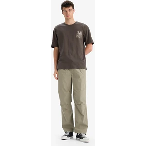 %100 Pamuk Wide Leg Beli Bağcıklı Lastikli Paraşüt Jogger Pantolon E8729AX25AU