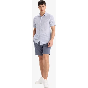 Regular Fit Dokulu Bermuda Şort E2234AX25SM