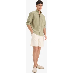 Regular Fit Dokulu Bermuda Şort E2234AX25SM
