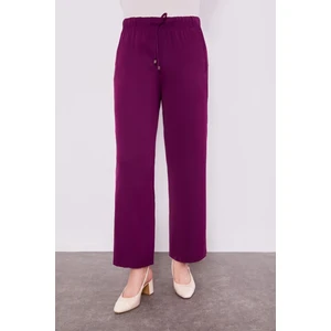 Mor Beli Lastikli Spor Pantolon