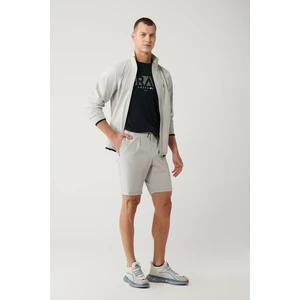 Erkek Taş Beli Lastikli Bağcıklı Fermuar Cepli Su Itici Bi Stretch Relaxed Fit Şort A41y3635
