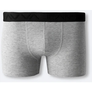 Erkek Gri Pamuklu Esnek Düz Boxer B009505