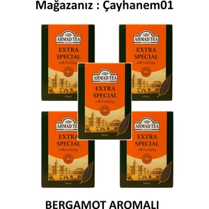 Ahmad Tea Earl Grey 500 gr x 5 | Bergamot Aromalı Siyah Çay | Extra Special