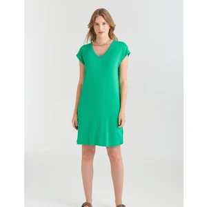 Marks & Spencer Kısa Kollu Midi Örme Plaj Elbisesi