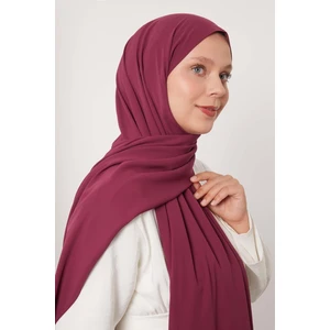 Patlıcan Moru Düz Medine Ipeği Şal