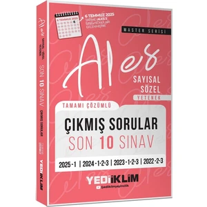 Yediiklim Ales Master Serisi Sayısal Sözel Yetenek Tamamı Çözümlü Son 10 Sınav Çıkmış Sorular