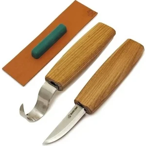 Beavercraft S01 Ahşap Kuksa Kaşık Oyma Bıçağı Seti, 4 Parça