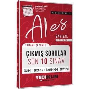 Yediiklim Ales Master Serisi Sayısal Yetenek Tamamı Çözümlü Son 10 Sınav Çıkmış Sorular
