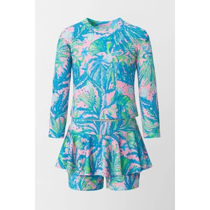 Etek Detaylı Kız Çocuk Desenli Mayo 3-10 Yaş 11920