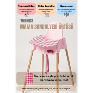 Yhh Kids Lastikli Mama Sandalyesi Örtüsü + Taşıma Çantası – Tüm Sandalyelere Uyumlu, Yıkanabilir