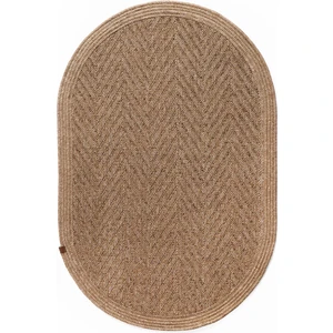 Boho 04 Naturel Oval Jüt Halı Yolluk Jüt Taban Jüt Kilim Hasır Halı Otantik Bohem Halı