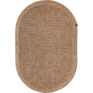 Boho 05 Naturel Oval Jüt Halı Yolluk Jüt Taban Jüt Kilim Hasır Halı Otantik Bohem Halı