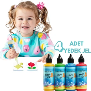 Magic Water Elf Sihirli Su Hayvanları Kendin Yap Eğitici Oyun Seti Yedek Renkli Jel (4 Renk)