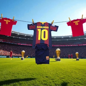 Bite Nose Efsane Barcelona Ronaldinho Çocuk Halı Saha Forması