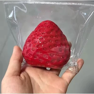 Çilek Sukuşi Yumoş Jel Stress Oyuncağı Çilek Squishy Elastik Kedi Patisi Taba