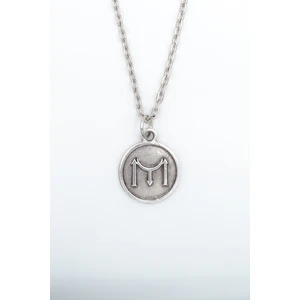 Kayı Boyu İyi Madalyon Gümüş Kaplama Düz Zincir Kolye