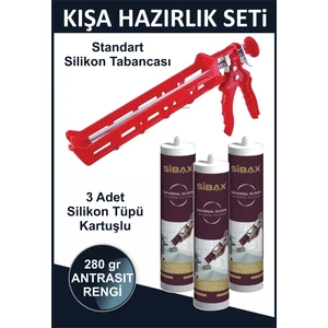 Pencere Kapı Silikonu. Sızdırmaz. Iç-Dış Mekan 280 gr 3 Adet - Tabanca Hediyeli