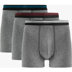 Lastik Detaylı Pamuklu 3'lü Boxer Seti