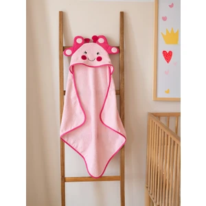 Zengin Home Pamuk 75X75 Pembe Bebek Havlusu / Kundak - Kelebek