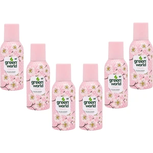 Green World Aerosol Sprey Kolonya Japon Kirazı 6'lı Set 6x150 ml - Sakura