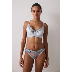 Çizgili Marvel Brode Detaylı Balenli Dolgusuz Toparlayıcı Sütyen