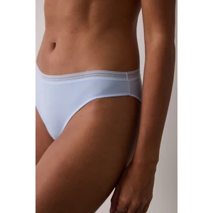 Açık Mavi Düşük Bel Dantel Detaylı Pamuklu Slip Külot