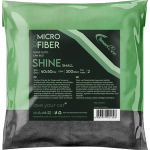 Shıne 2’li Mikrofiber Kalın Oto Cam Bezi 40×50 300GSM – Yeşil/gri