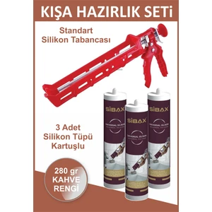 Pencere Kapı Silikonu. Sızdırmaz. Iç-Dış Mekan 280 gr 3 Adet - Tabanca Hediyeli