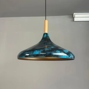 Okyanus Champion Ahşap Tekli Avize Sarkıt Salon Mutfak Cafe Butik Lamba Aydınlatma Avizeler