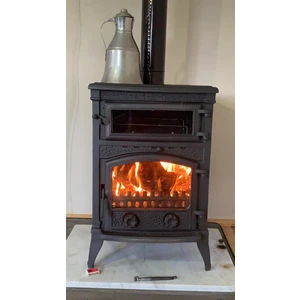 Flame Stove FS-011  Sirius Maxi  3 Camlı Kuzineli Döküm Soba